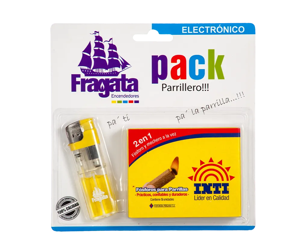 Leña y mechero Fragata