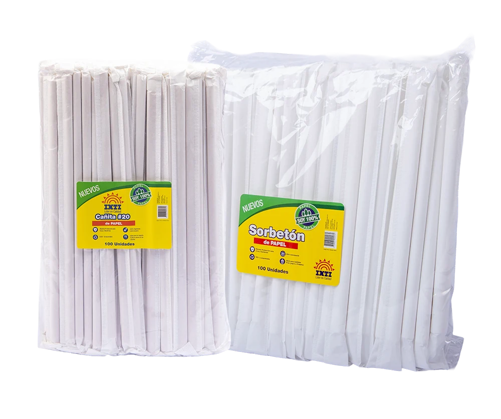 Sorbetón y cañita de papel Inti Eco Food